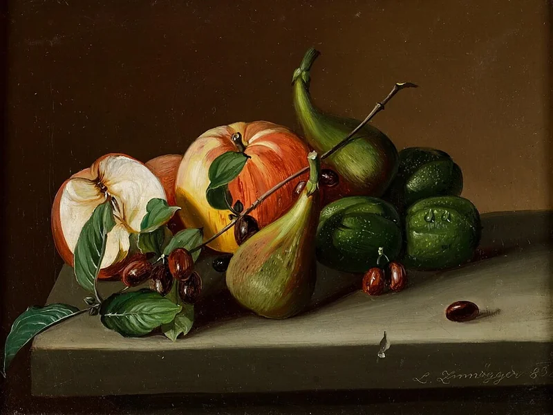 1811-Leopold Zinnögger - Natura morta con frutta